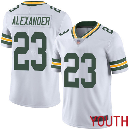 Green Bay Packers Limited White Youth #23 Alexander Jaire Road Jersey Nike NFL Vapor Untouchable